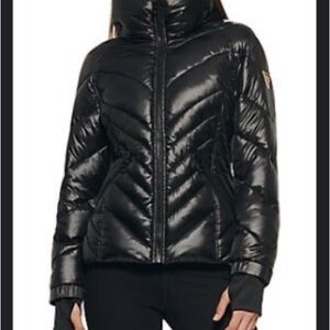Guess Women's Shiny Black Puffer Jacket